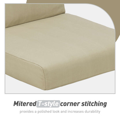 Ensemble de 4 coussins pour chaise de patio à dossier haut Aoodor, 46 x 21 x 4 pouces (coussins seulement)