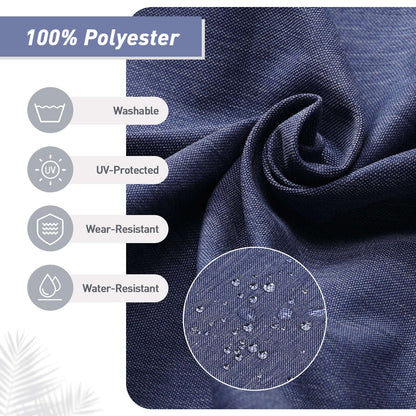 Ensemble de 4 coussins pour chaise de patio à dossier haut Aoodor, 46 x 21 x 4 pouces (coussins seulement)