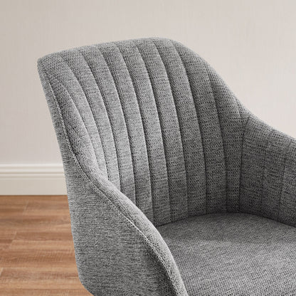 Fauteuil pivotant Art Leon pour bureau à domicile moderne avec pieds en bois