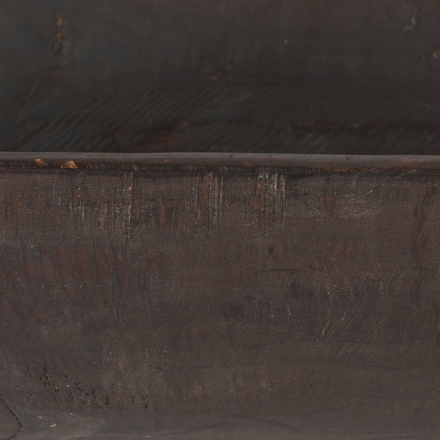 Bol oblong extra large Athena en bois recyclé noir-brun - 26,0 cm (L) x 10,0 cm (l) x 7,0 cm (H)