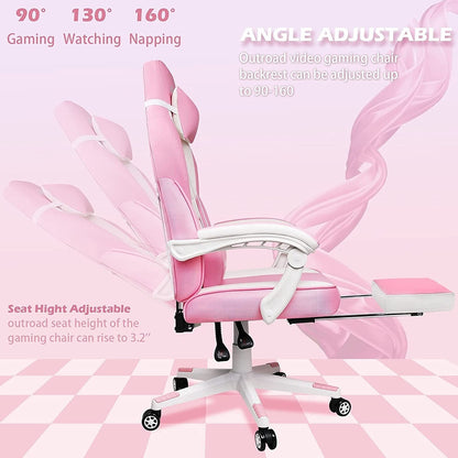 Chaise de jeu BOSSIN style racing, chaise de jeu grande taille (136 kg) avec dossier haut