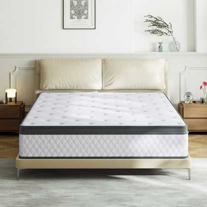 Matelas SweDrea 12 po en mousse à mémoire de forme hybride ferme avec CertiPUR-US et Oeko-TEX, doté de ressorts renforcés.