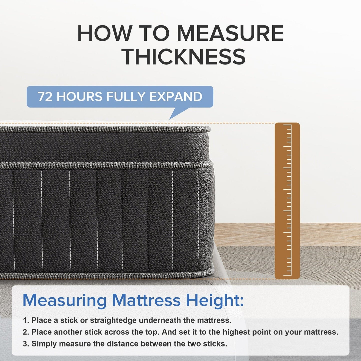 Matelas à ressorts ensachés SweDrea de 30 cm (12 po) à fermeté moyenne, conçu pour soulager les douleurs dorsales et procurer une sensation de fraîcheur. Certifié CertiPUR-US, SGS et OEKO-TEX.