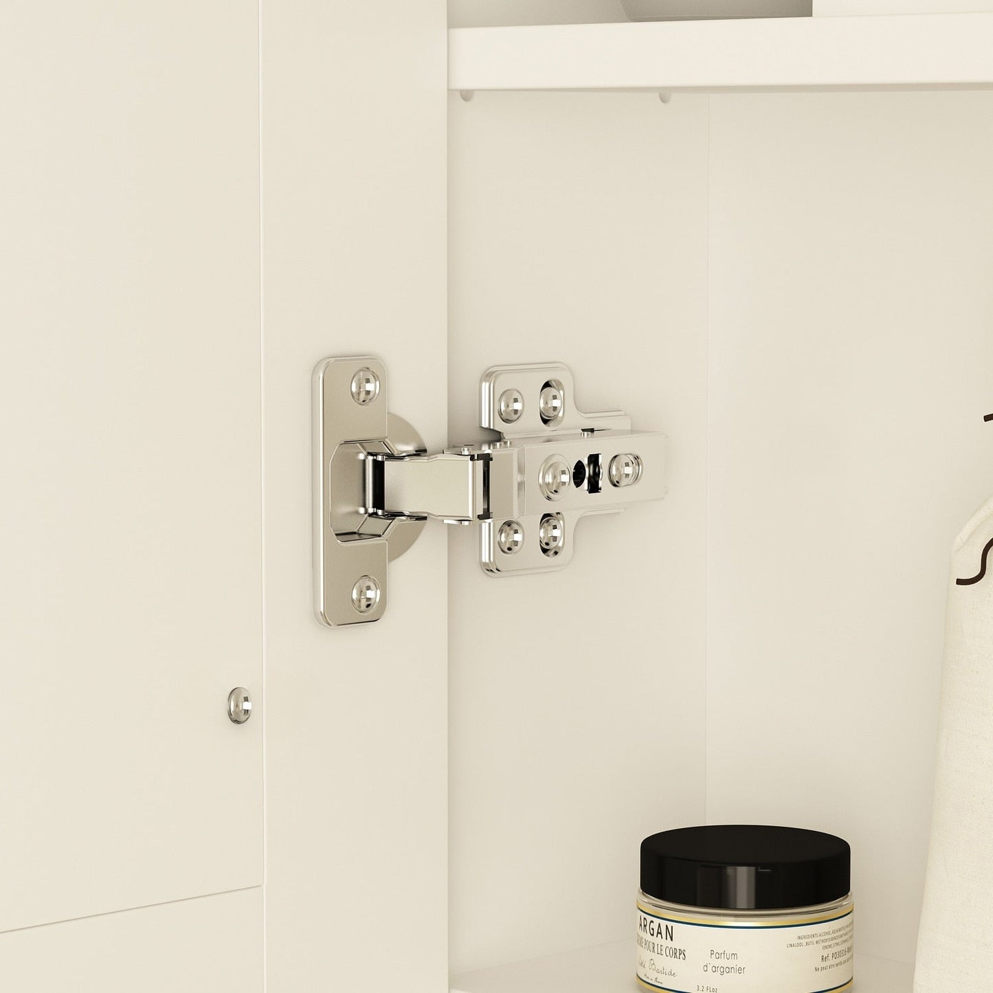 Armoire à pharmacie murale blanche avec miroir LED antibuée 6000K