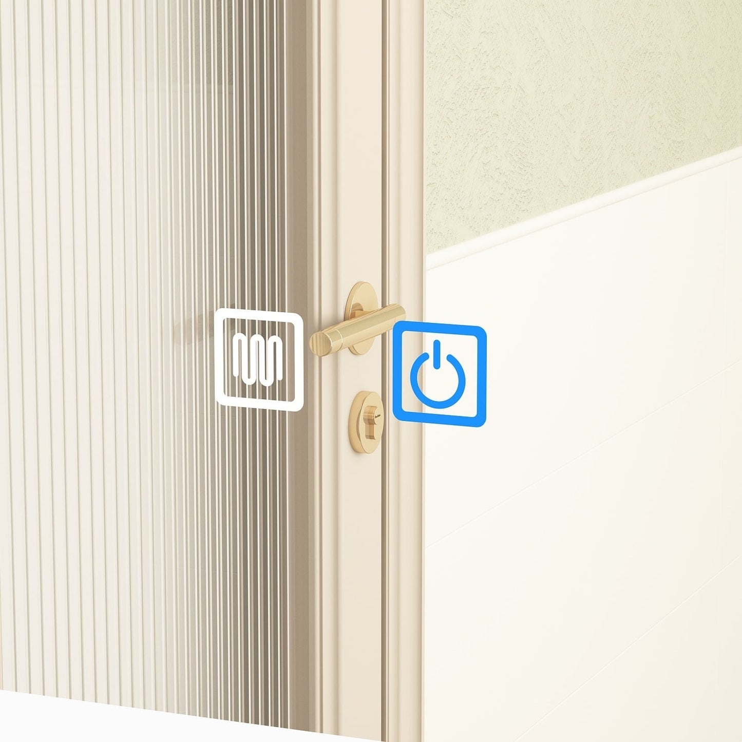 Armoire à pharmacie murale blanche avec miroir LED antibuée 6000K