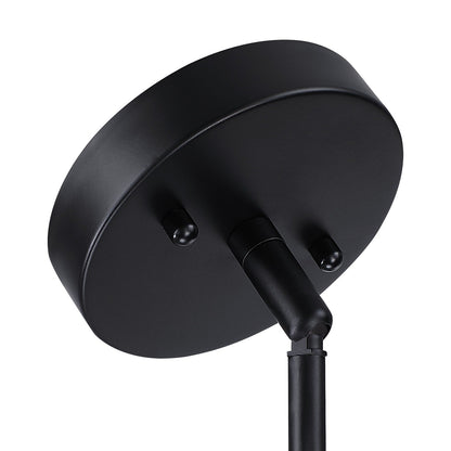 Lustre tambour côtier noir Bayou à 5 lumières avec double abat-jour en rotin - 61 cm (24 po) de large