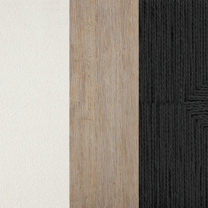 Tabouret de bar bohème Beacon en boucle, chaise de comptoir rembourrée avec structure en bois massif et dossier en jonc de mer tressé