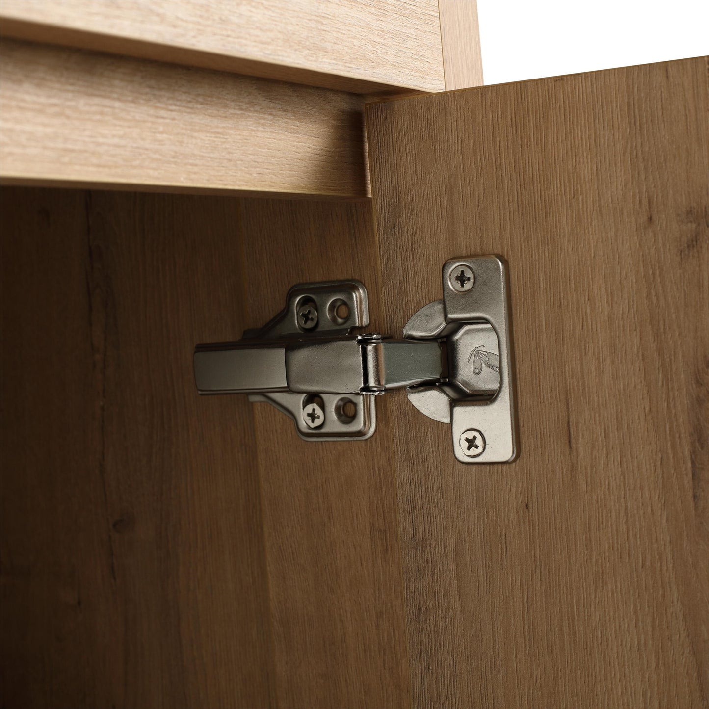 Meuble-lavabo Beingnext 24/30/36 avec vasque, meuble-lavabo autoportant avec porte à fermeture douce et étagère réglable