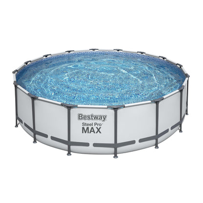 Piscine hors sol ronde Bestway Steel Pro MAX avec pompe et couverture