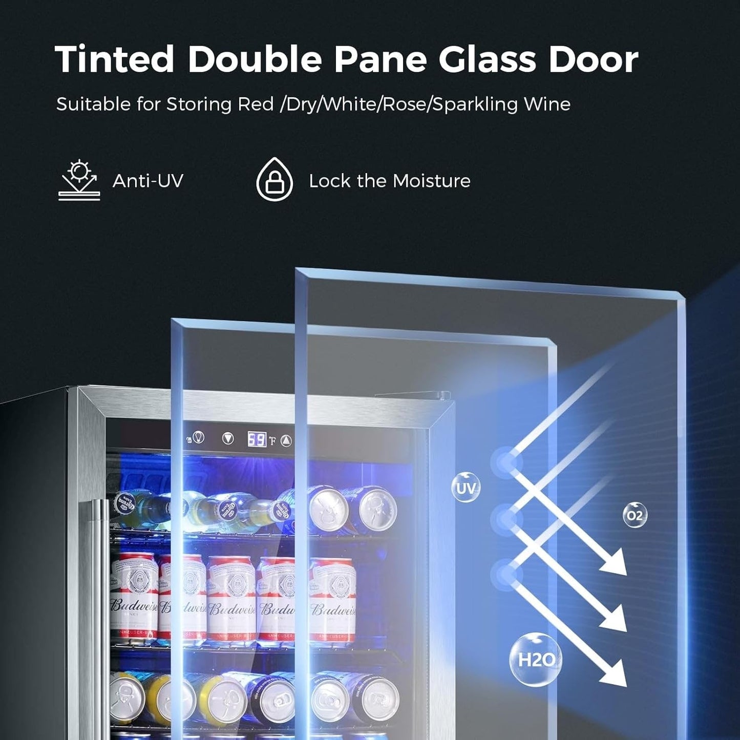 Réfrigérateur à boissons - Mini-réfrigérateur de 145 canettes