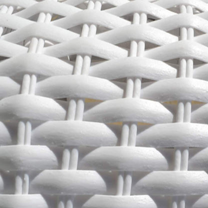 Ensemble de patio pivotant en osier blanc Biloxi Outdoor (3 pièces)