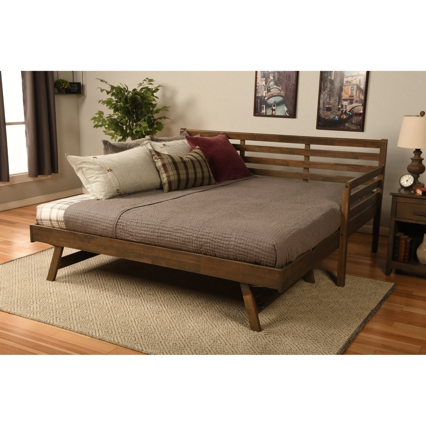 Lit de jour Somette Boho avec lit d'appoint escamotable (matelas non inclus)