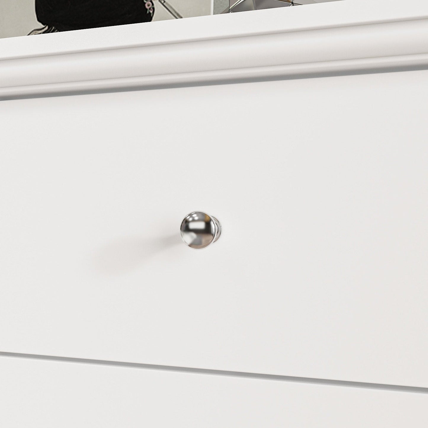 Commode double à 10 tiroirs pour chambre à coucher, blanche, grand espace de rangement