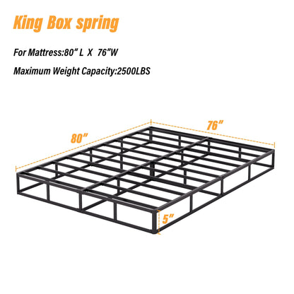 Ressort métallique extra-plat de 12,7 cm (5 pouces), structure robuste avec revêtement gris
