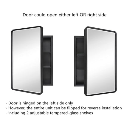 Armoires à pharmacie encastrées en métal style ferme TEHOME avec miroir