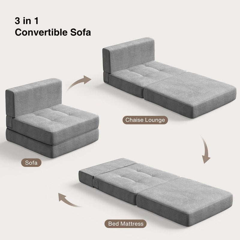 Fauteuil convertible 3 en 1, convertible en lit d'appoint.