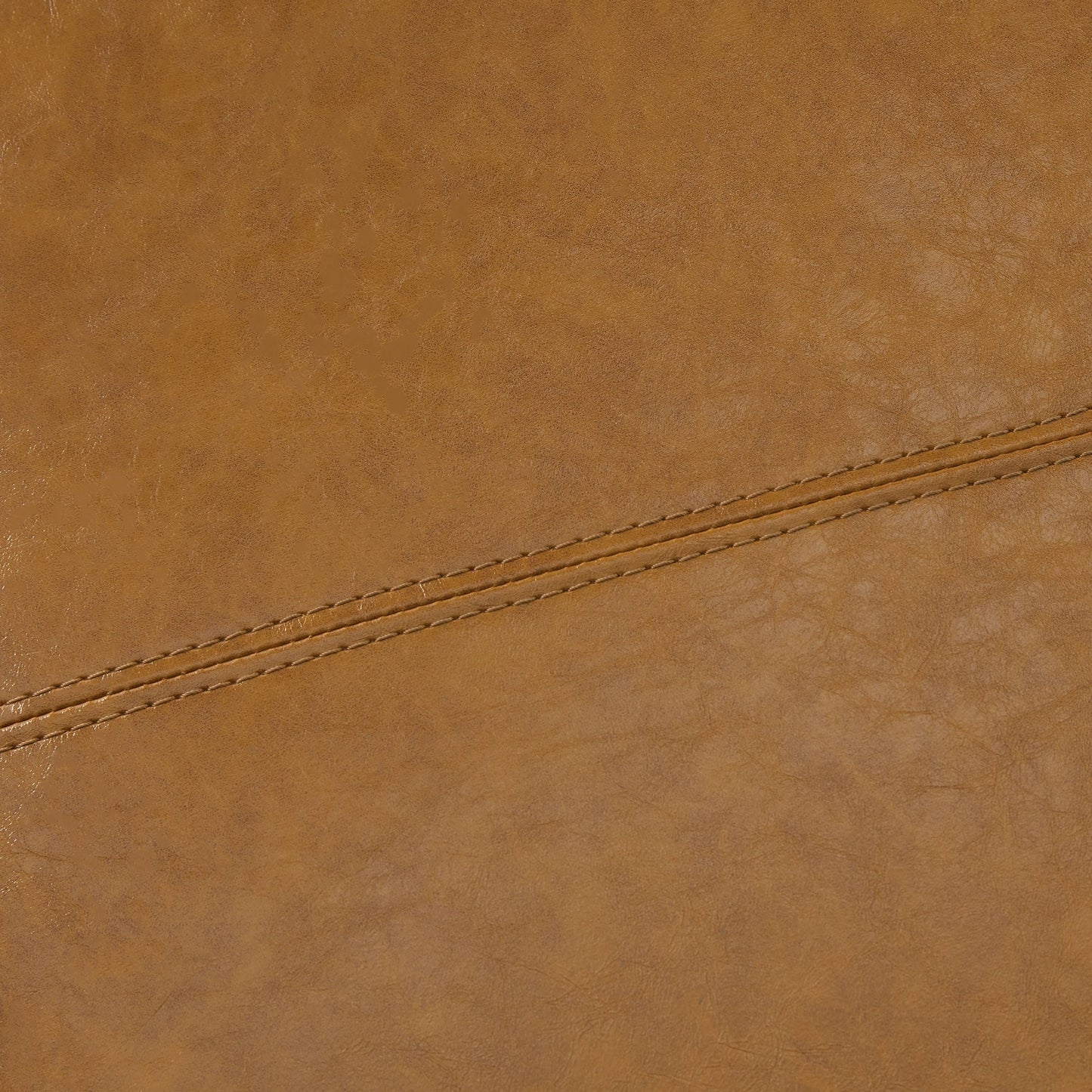 Pouf de rangement rectangulaire capitonné en similicuir (50,3 x 17,50 x 18 cm)