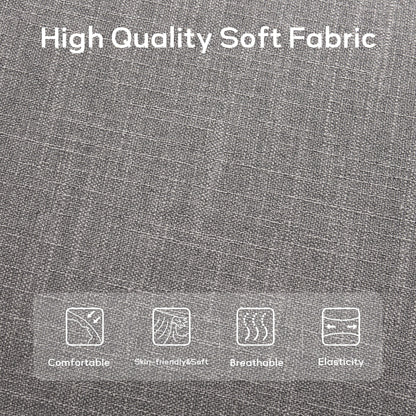 Banc d'entrée rembourré en tissu, banc de chambre à coucher pour pied de lit, beige, bois massif, 112 cm (44 pouces)