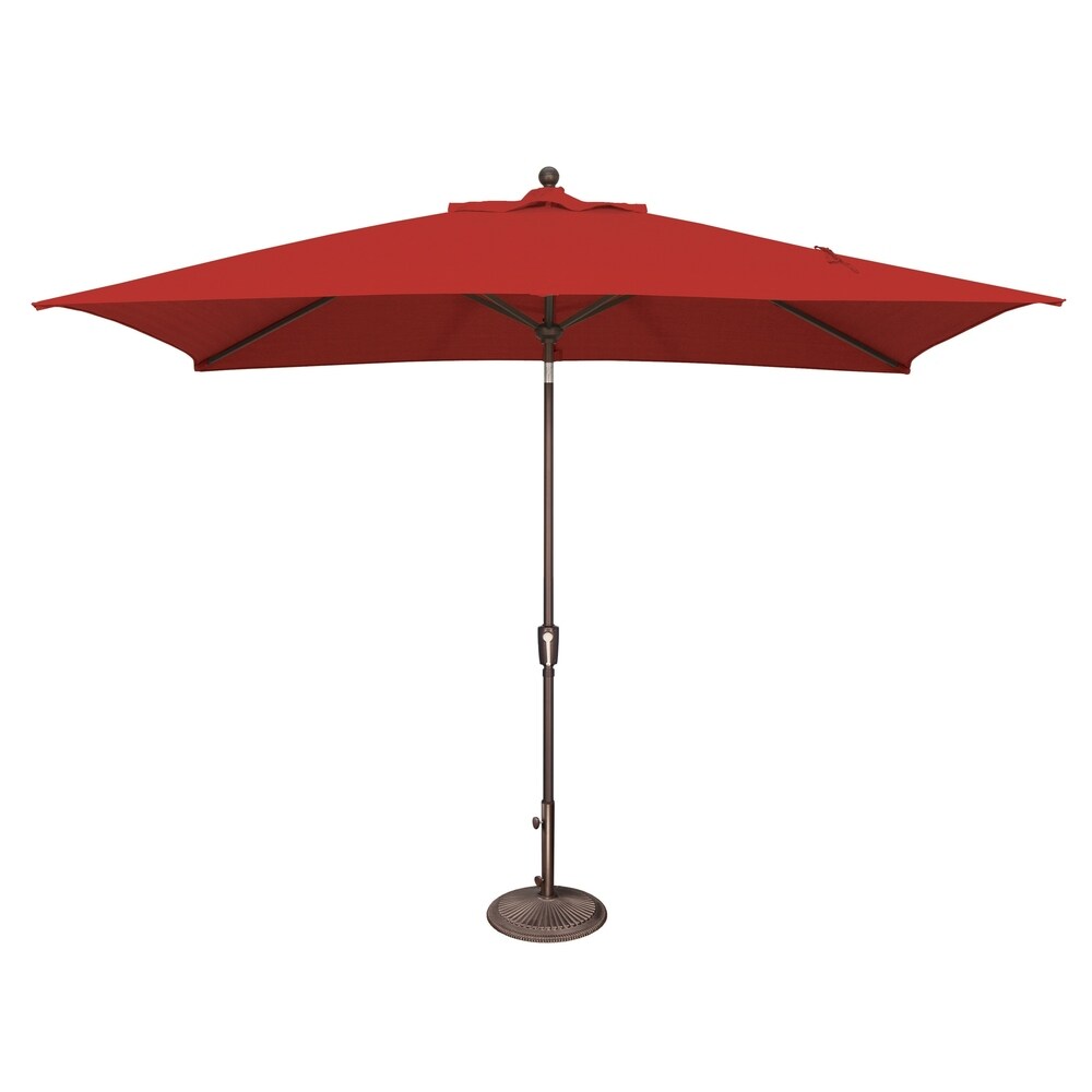 Parasol rectangulaire inclinable SimplyShade Catalina de 3 mètres (10 pieds) à bouton-poussoir