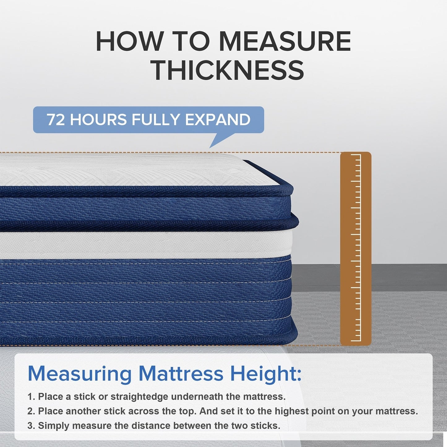 Matelas à ressorts ensachés SweDrea 25 cm (10 po) à fermeté moyenne, avec surmatelas intégré, pour soulager les douleurs dorsales et procurer une sensation de fraîcheur. Certifié CertiPUR-US, SGS et OEKO-TEX®.