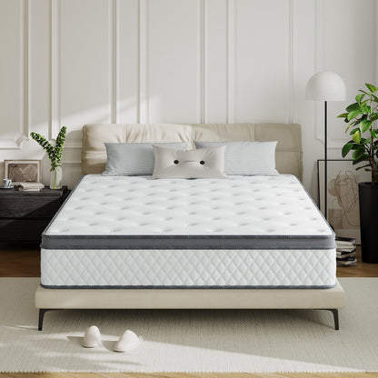 Matelas SweDrea 12 po en mousse à mémoire de forme hybride moyenne avec CertiPUR-US et Oeko-TEX, doté d'une absorption au charbon de bambou.
