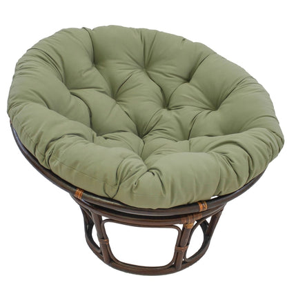 Fauteuil Papasan Bali en rotin de 107 cm avec coussin en sergé