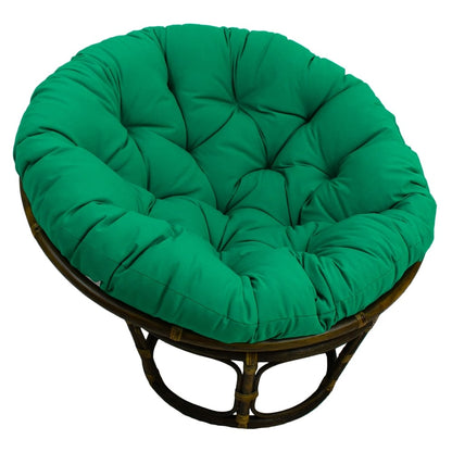 Fauteuil Papasan Bali en rotin de 107 cm avec coussin en sergé