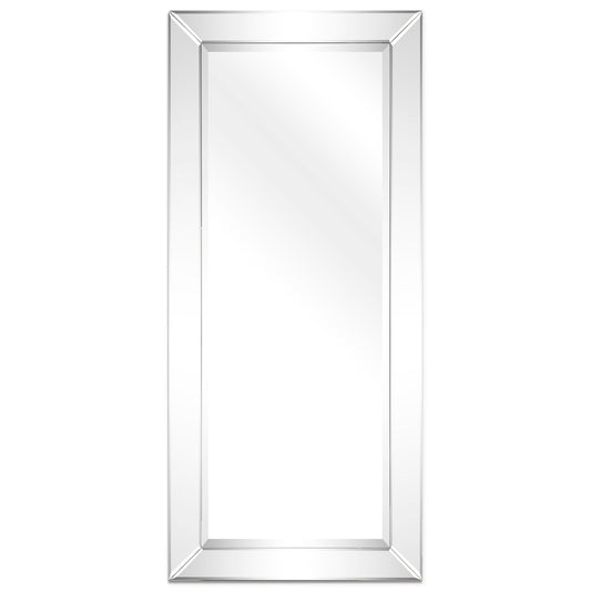 Miroir mural rectangulaire biseauté transparent HD pour salle de bain, coiffeuse, chambre, 3 tailles