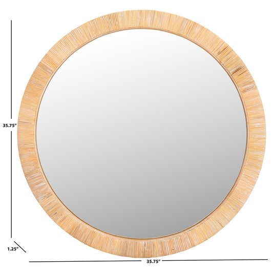 Miroir SAFAVIEH Home Mila 91 cm (36 po) - 91,4 cm (L) x 2,5 cm (P) x 91,4 cm (H)