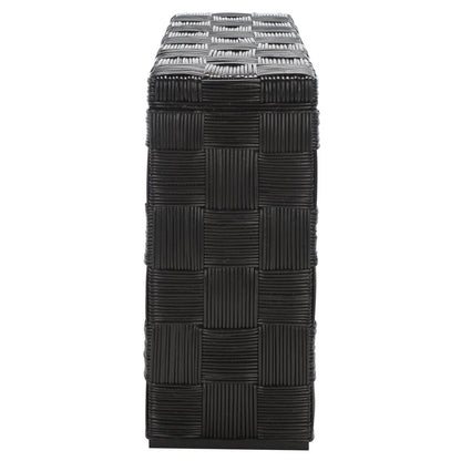 Console en rotin Mindel SAFAVIEH - 51 cm (L) x 14 cm (P) x 32 cm (H)