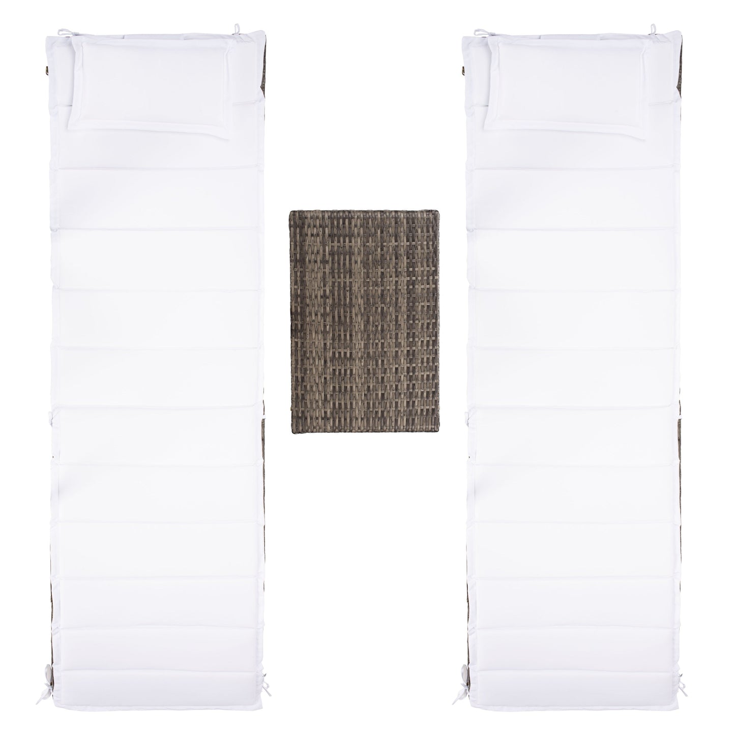 Ensemble de bain de soleil 3 pièces SAFAVIEH Outdoor Blaguna - 83 cm (L) x 20 cm (P) x 24 cm (H)