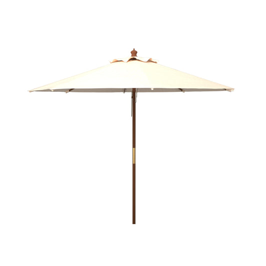 Parasol de marché extérieur SAFAVIEH Glauca de 3,35 m (11 pieds) à poulie en bois