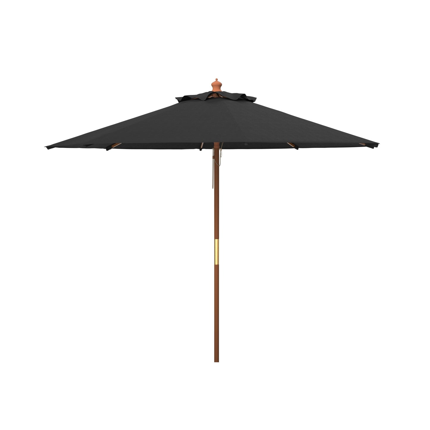 Parasol de marché extérieur SAFAVIEH Glauca de 3,35 m (11 pieds) à poulie en bois