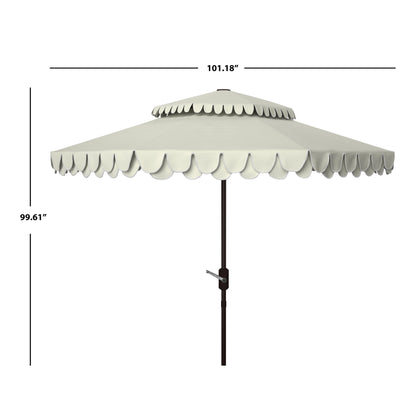 Parasol double SAFAVIEH Outdoor Kjerstin Valance de 2,74 m (9 pi)
