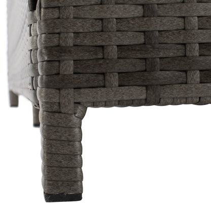 Lit de jour d'extérieur SAFAVIEH Taniyah en osier avec oreiller et coussins - 53 cm (L) x 28 cm (P) x 62 cm (H)