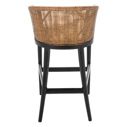 Tabouret de bar SAFAVIEH Virona en rotin 76 cm (22,3 po L x 20,5 po P x 39 po H)