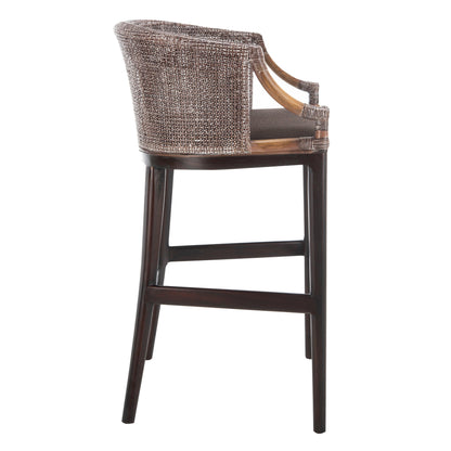 Tabouret de bar SAFAVIEH Virona en rotin 76 cm (22,3 po L x 20,5 po P x 39 po H)