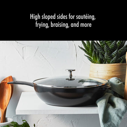 Poêle quotidienne en fonte STAUB de 2,9 litres avec couvercle en verre