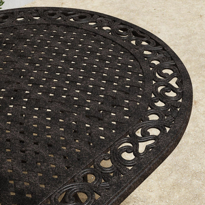 Ensemble de salle à manger d'extérieur 7 pièces Sanibel en aluminium bronze avec table ovale de 72 pouces et six fauteuils par Homestyles