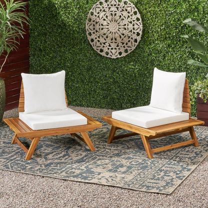 Chaises d'extérieur Sedona en bois d'acacia (lot de 2) par Christopher Knight Home
