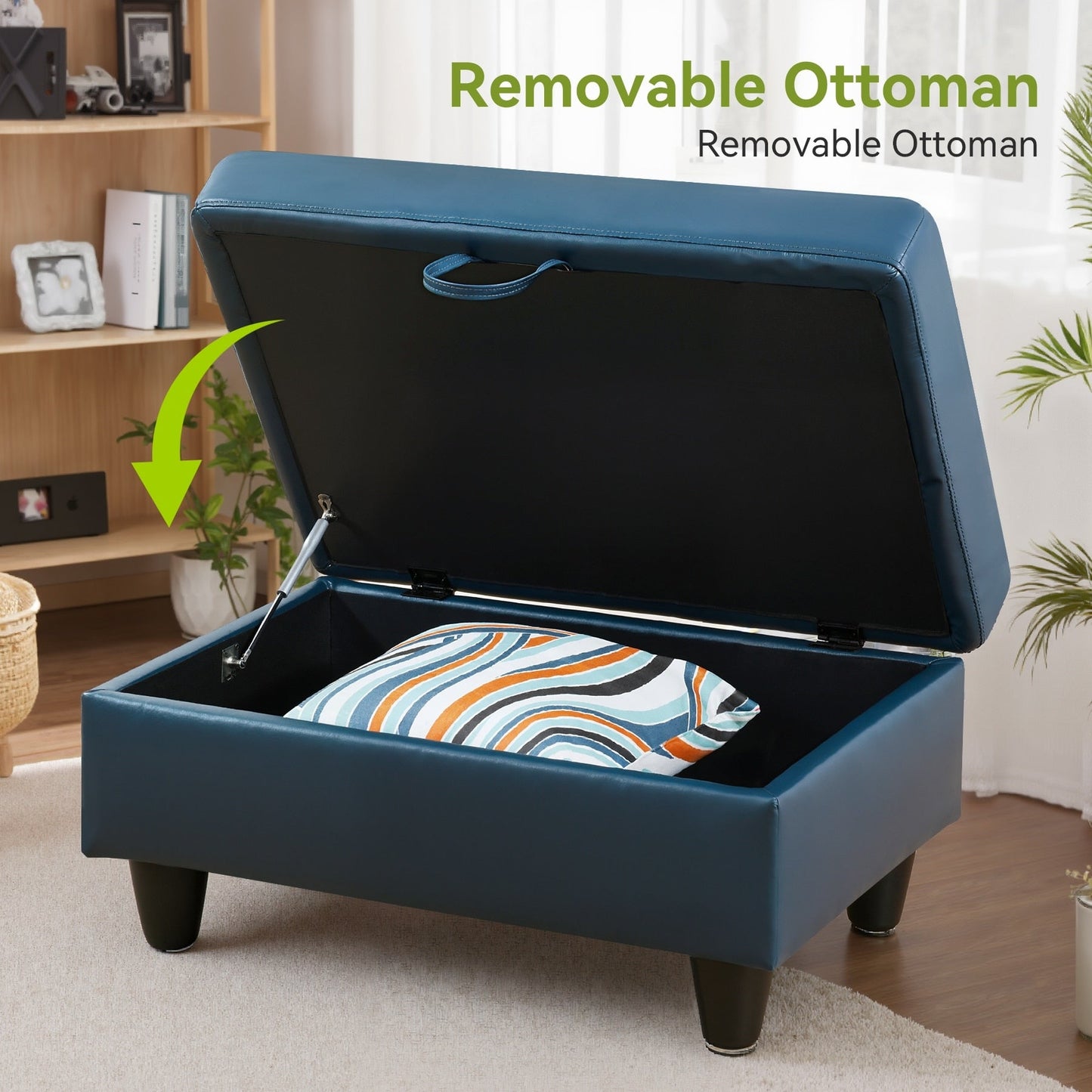 Ensemble de canapés 3 pièces en similicuir PU pour salon