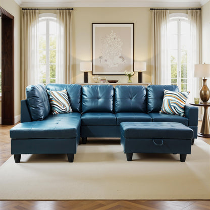 Ensemble de canapés 3 pièces en similicuir PU pour salon