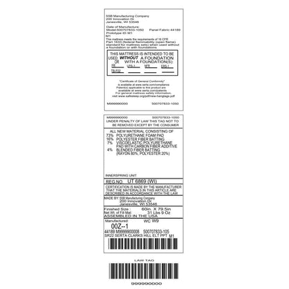 Matelas Serta Clarks Hill 15 Plush Pillow Top.