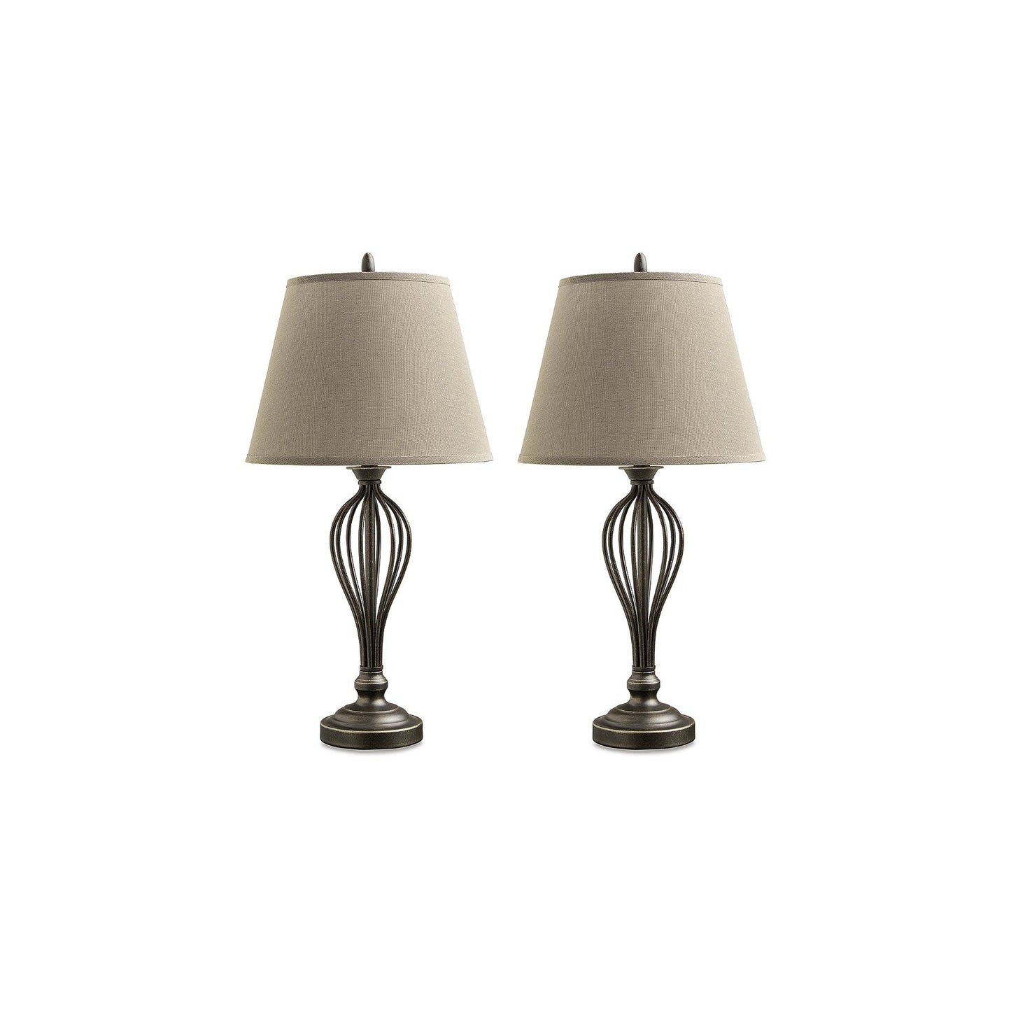Lampe de table Signature Design by Ashley Ornawell en bronze antique (lot de 2) - 15 cm (L) x 15 cm (P) x 29 cm (H)