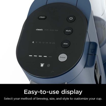 Cafetière à dosettes individuelles, compatible avec les capsules K-Cup, réservoir de 1,6 L, tailles de préparation de 177 à 710 ml, option café glacé