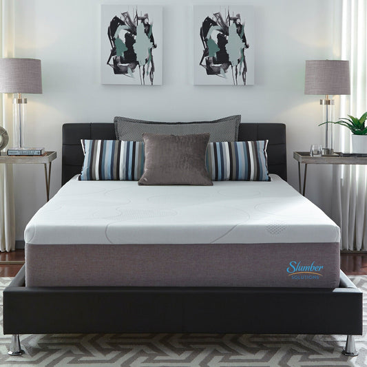 Matelas Slumber Solutions 14 pouces en mousse à mémoire de forme et gel - Choisissez votre confort - Blanc