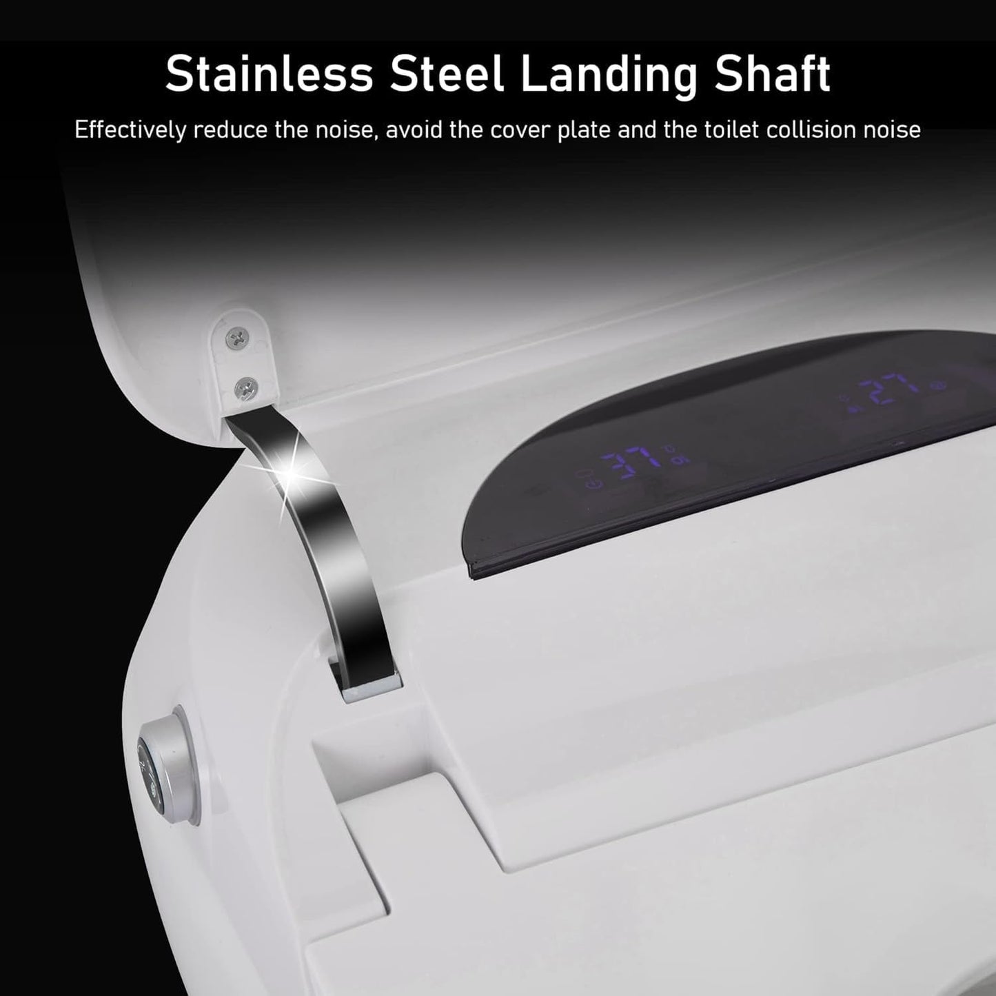 Toilettes intelligentes, WC bidet monobloc pour salles de bains, WC allongé moderne avec eau chaude, double chasse d'eau automatique, activation par capteur de pied