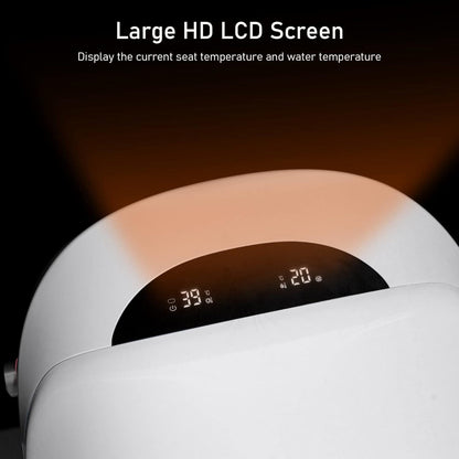 Toilettes intelligentes, WC bidet monobloc pour salles de bains, WC allongé moderne avec eau chaude, double chasse d'eau automatique, activation par capteur de pied