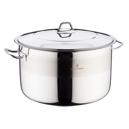 Marmite profonde Sofram JUMBO en acier inoxydable 18/10 avec couvercle