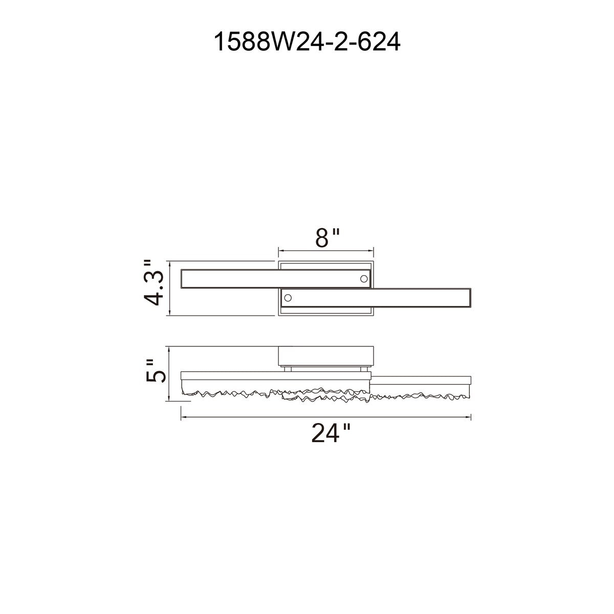 Éclairage de salle de bain en laiton à LED intégré décalé